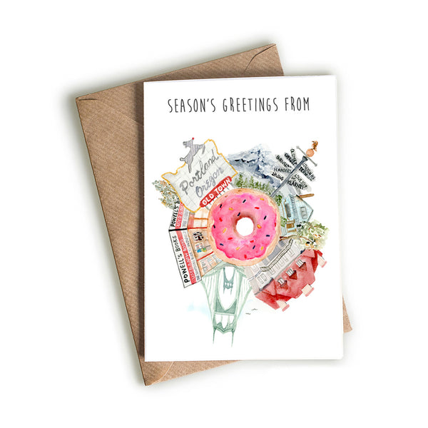 Portland Donut - Season's Greetings Card