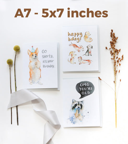 Photoshop Template for A7 Size Greeting Cards - Digital Download