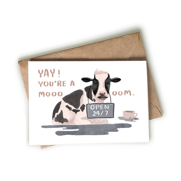 Milk Factory Cow Mom Card