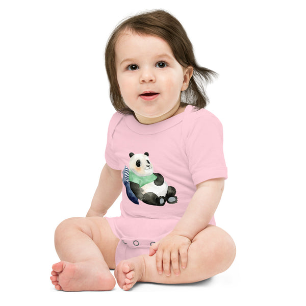 Lounging Panda Baby One Piece