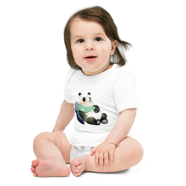 Lounging Panda Baby One Piece
