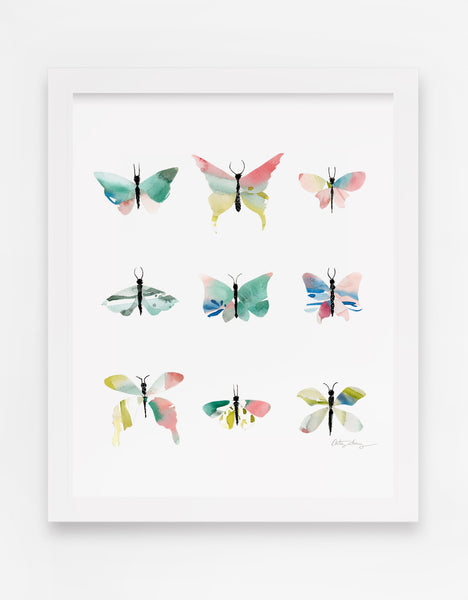 Butterflies Collage Art Print