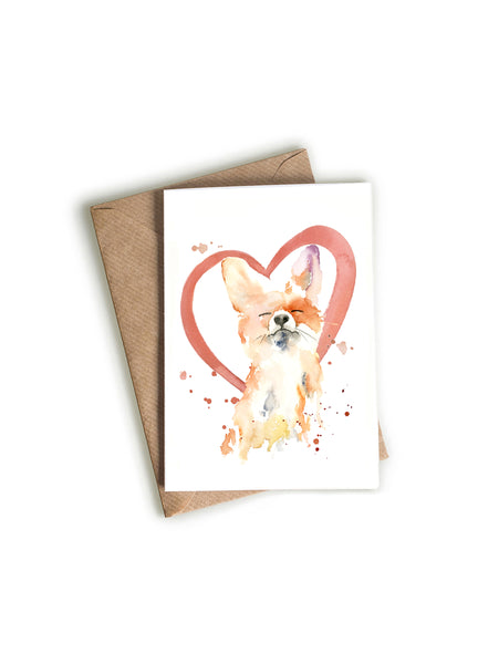Heartwarming Fox Valentine's Card