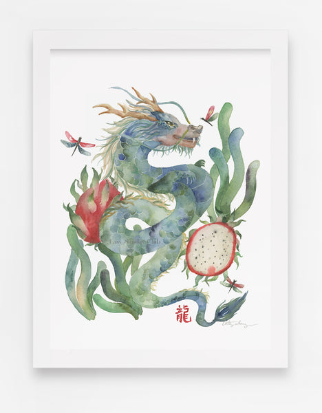 Dragon and Dragonfruit - Chinese Zodiac Animal Art Print