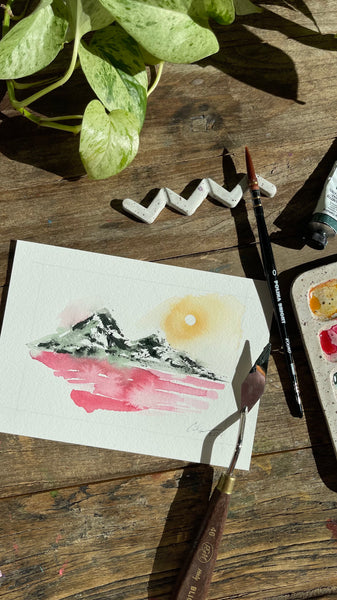 Surrender I - Watercolor Landscape Mini Painting