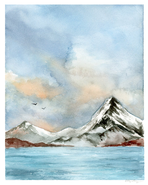 Lakeside Paradise - Limited Edition Watercolor Art Print
