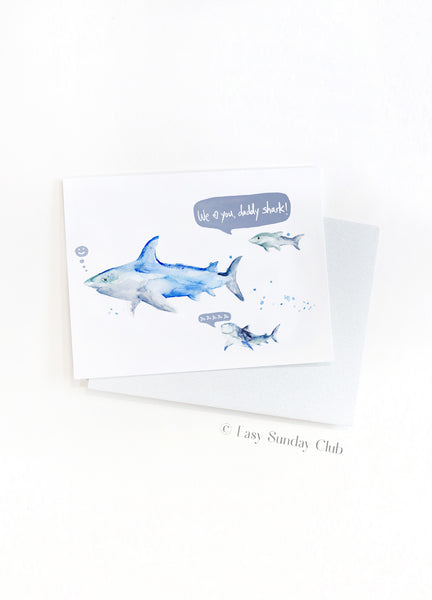 Daddy and Baby Shark Card