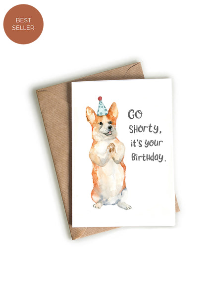 Corgi Happy Birthday Card