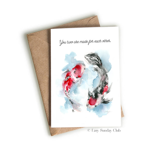 Koi Fish - Made for Each Other Card