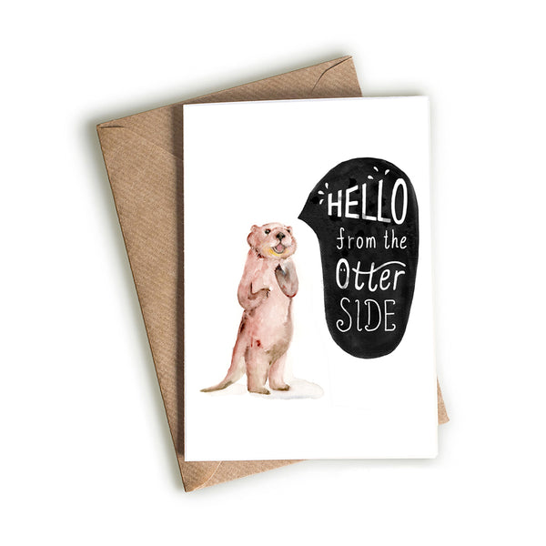 Hello from the Otter-side Card