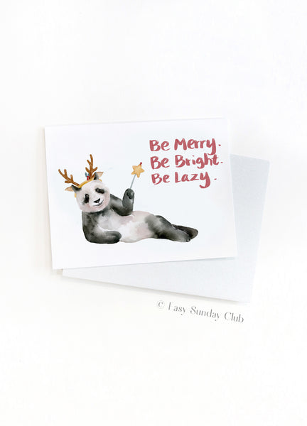 Lazy Panda Holiday Card