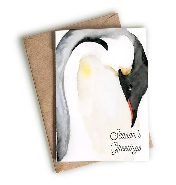 Emperor Penguin Holiday Card