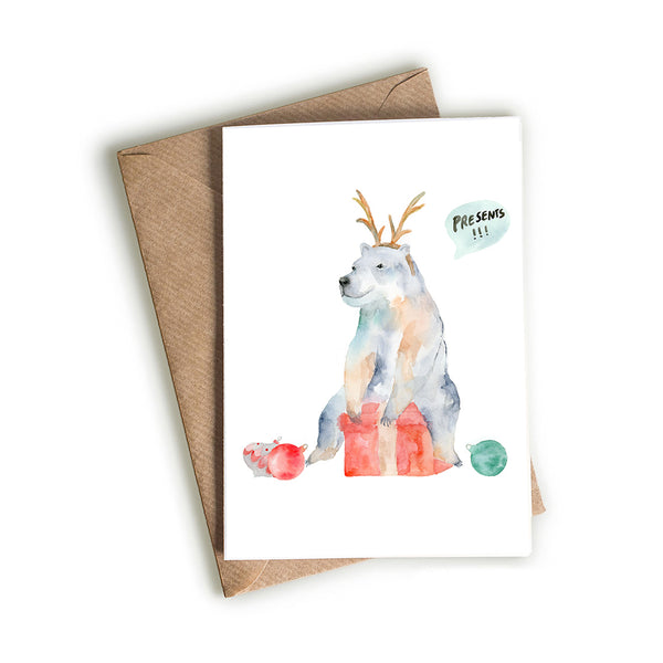 Polar Bear Presents Card