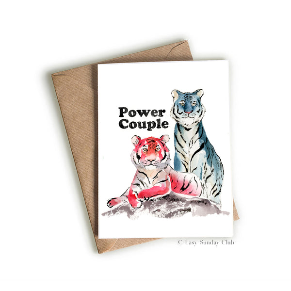 Power Couple Greeting Card for Wedding, Anniversary, Love