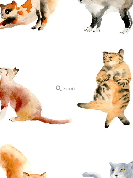Cat Party - Watercolor Art Print