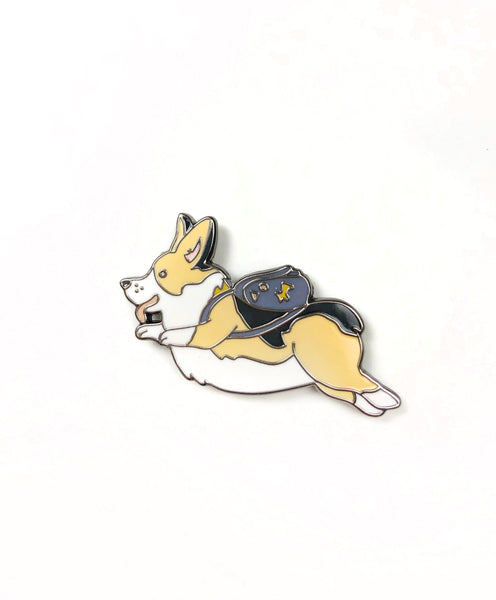 corgi dog enamel pin