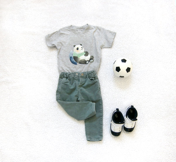 Lounging Panda Toddler Short Sleeve Tee