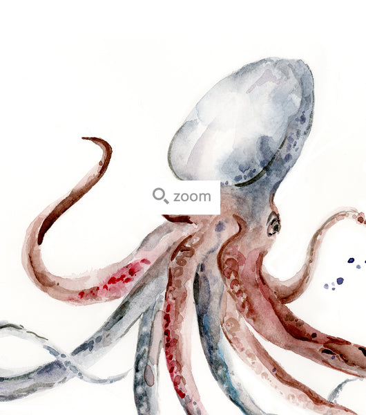 Octopus "Oliver" - Watercolor Art Print | Under the Sea