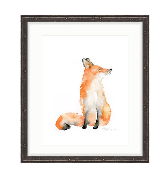 Red Fox Watercolor Art Print