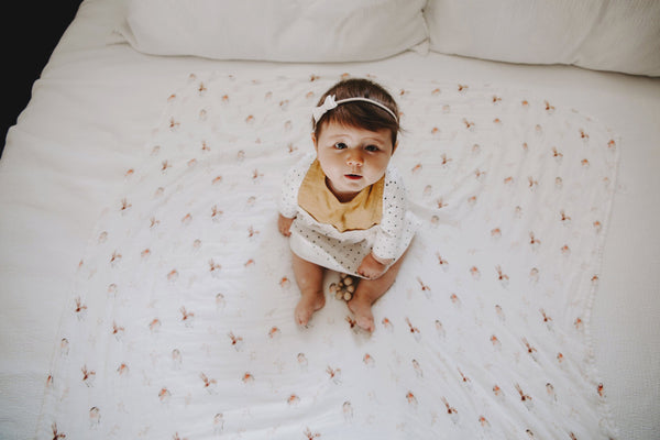 Bamboo & Cotton Swaddle - Chubby Robins