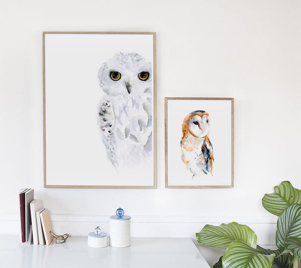 Stealthy Snowy Owl Art Print