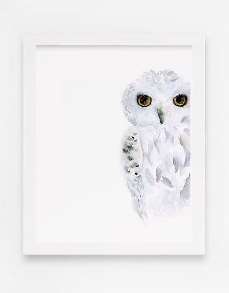 Stealthy Snowy Owl Art Print