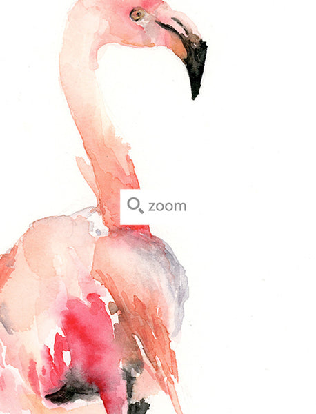 Flamingo "Almost Pink" - Watercolor Art Print