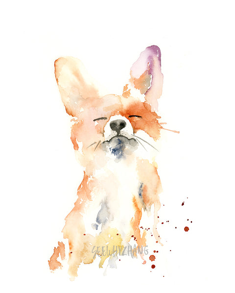 Woodland Animals Set of 3 - Deer, Raccoon, Fox - Watercolor Art Prints