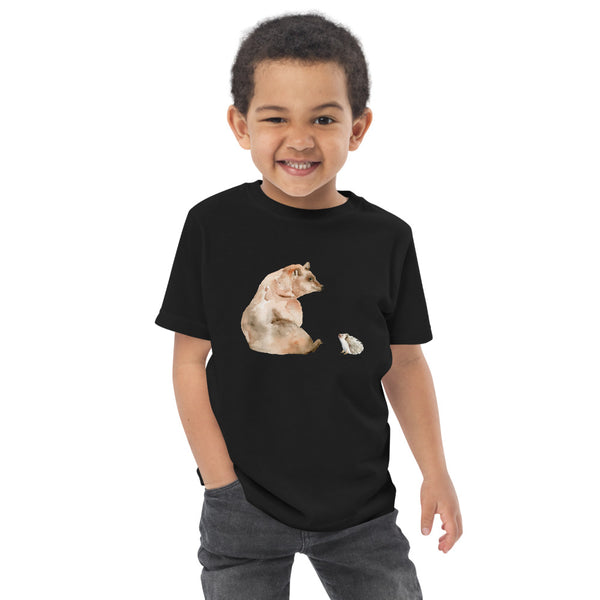 Bear and Hedgehog Toddler Jersey Short Sleeve Tee