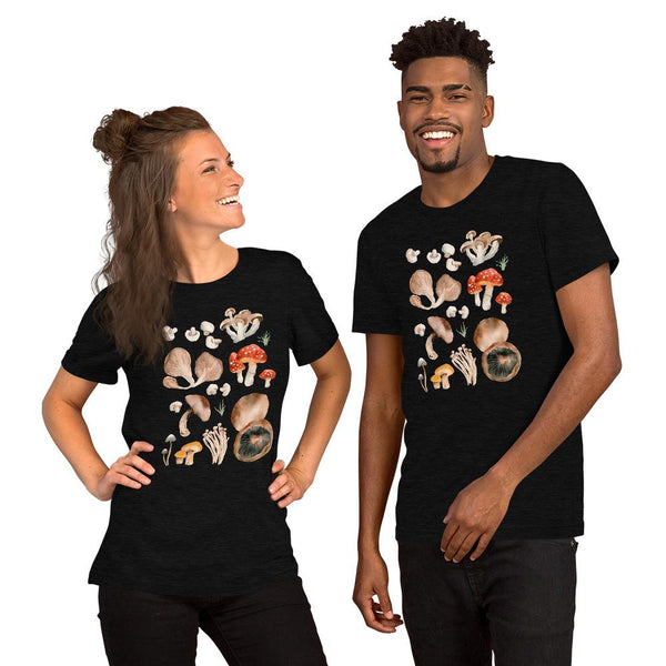 Mushroom Variety Unisex Adult Short Sleeve Tee