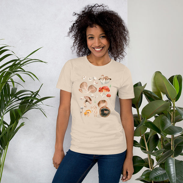 Mushroom Variety Unisex Adult Short Sleeve Tee