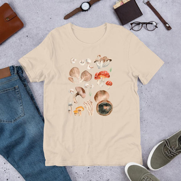 Mushroom Variety Unisex Adult Short Sleeve Tee